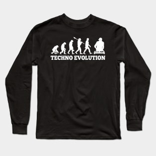 Techno Evolution Music Dance Cross Electronic Trance EDM Long Sleeve T-Shirt